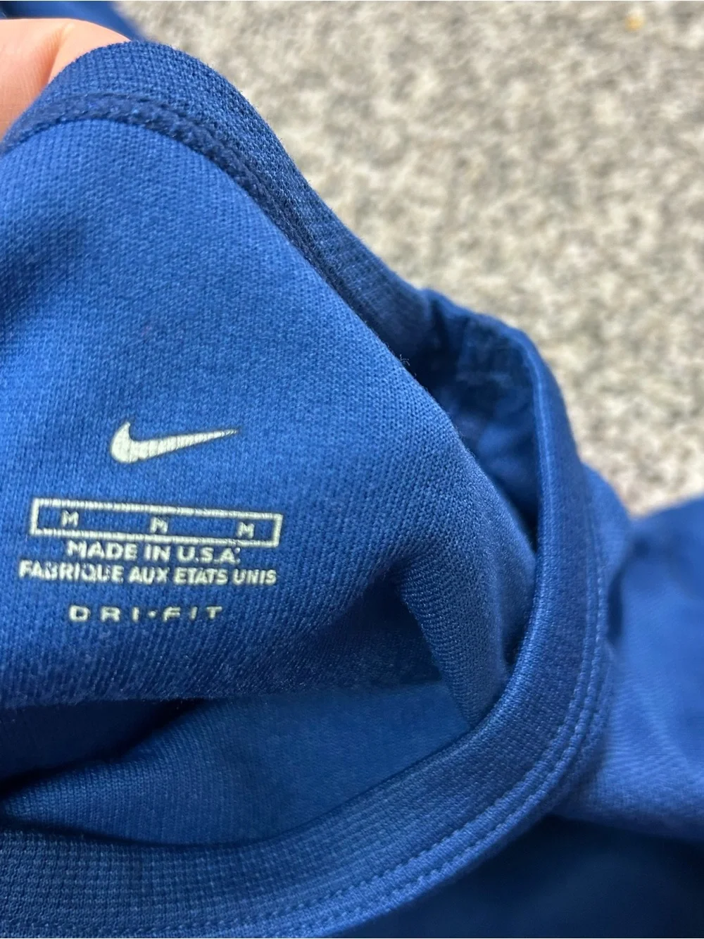 Vintage Nike Shirt Mens M Blue Waffle Knit Thermal Pullover Sweater Swoosh Y2K